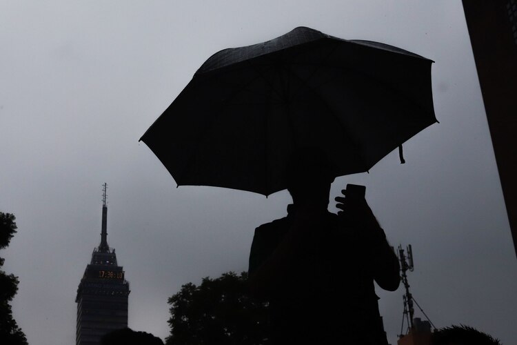 Lluvia en la Ciudad de México.