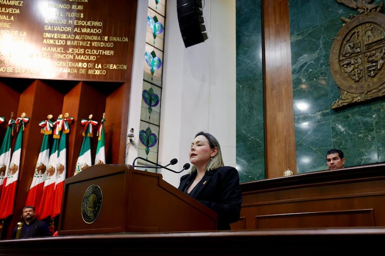 Yeraldine Bonilla, gobernadora interina de Sinaloa.