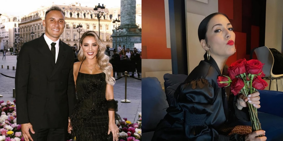 Keylor Navas, Andrea Salas y Stephanie Salas