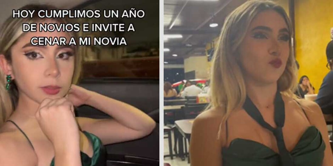 Novia renta vestido y su pareja la lleva a celebrar aniversario