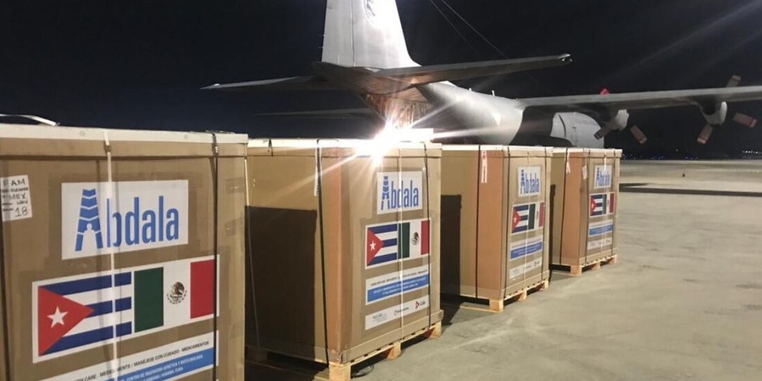 México recibe embarque con 4.9 millones de vacunas Abdala contra COVID-19.