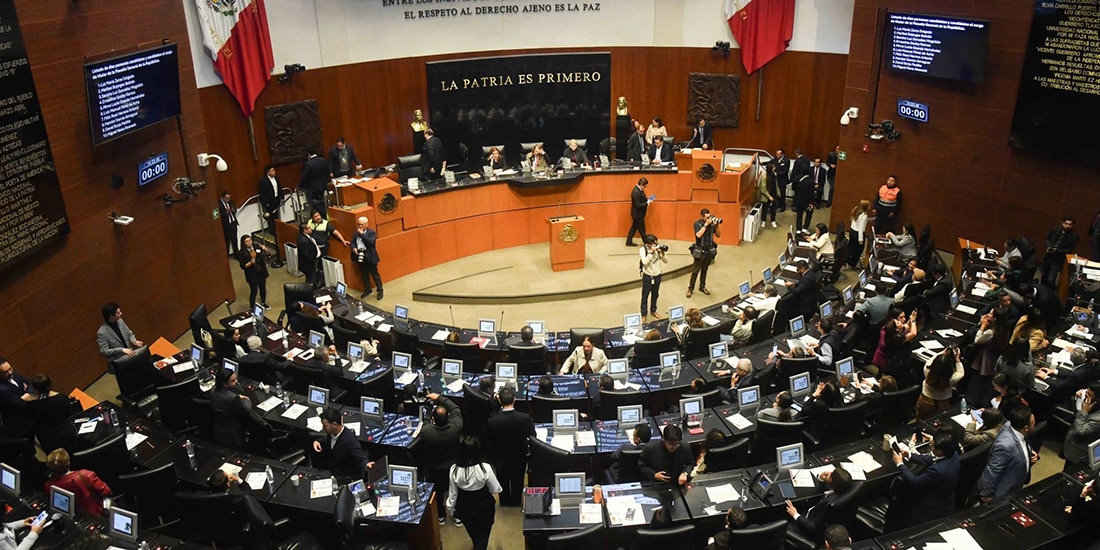 Pleno del Senado de la República, en una fotografía ilustrativa.