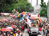 Miles de personas, en Reforma, durante la marcha de 2025.