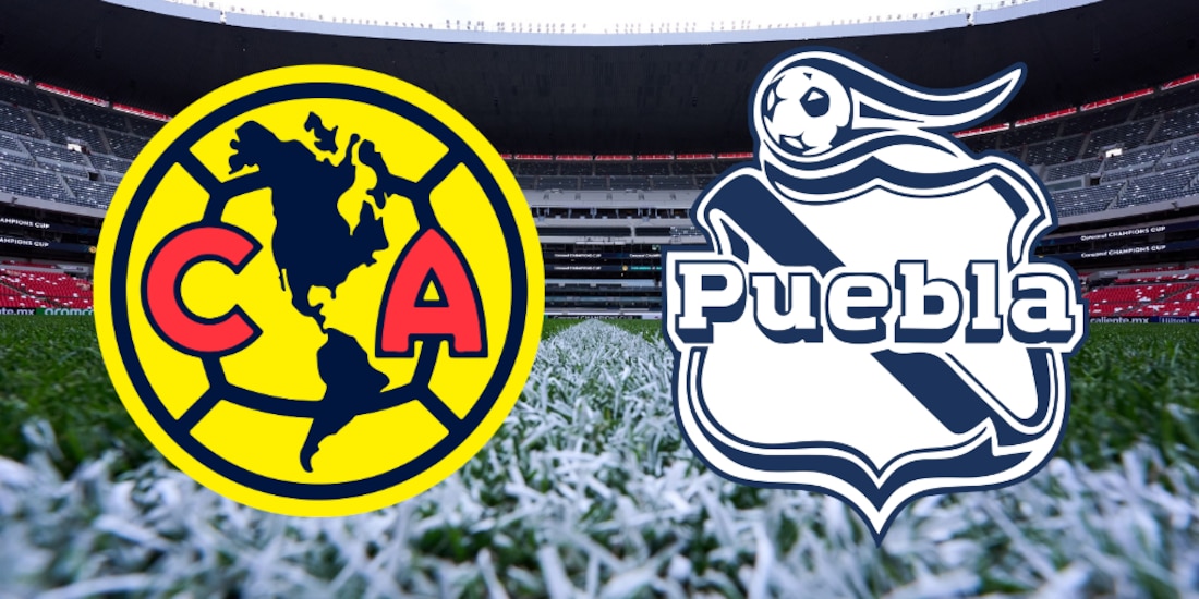 América y Puebla se enfrentan en la cancha del Estadio Azteca.