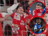 Aficionados del Benfica hacen gestos racistas contra Vinicius Jr