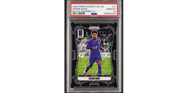 Désiré Doué, Francia, Prizm negra, (graduación PSA 10), $591,688