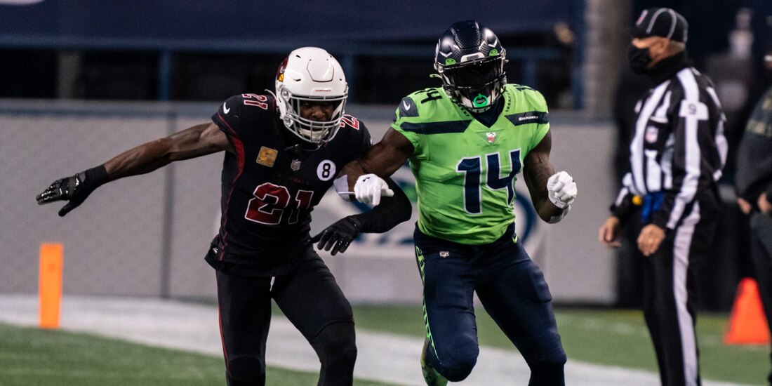 Una acción del duelo entre Arizona Cardinals y Seattle Seahawks de la NFL