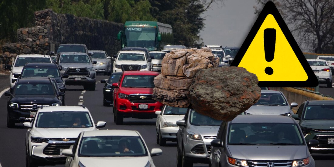 Reportaron la colocación de piedras en la autopista