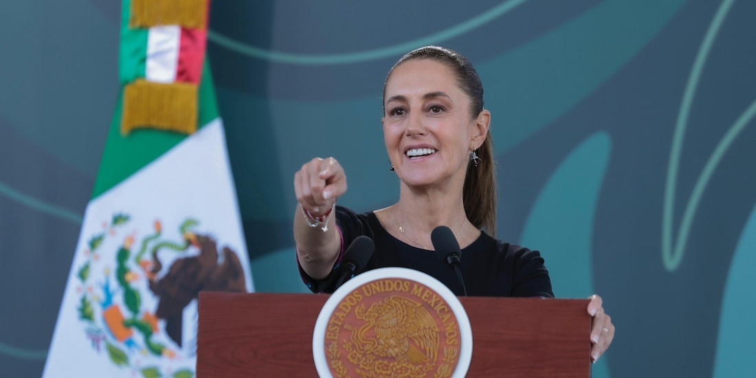 Claudia Sheinbaum este viernes en Guerrero.