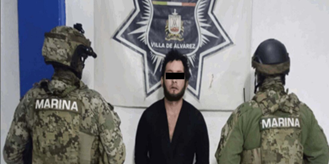 Arresto de un presunto delincuente en Colima.