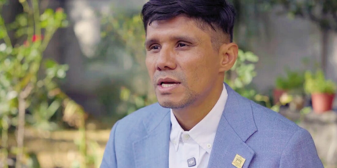 EL PROFESOR Leonardo Escobar, al narrar ayer el infierno por el que pasó.