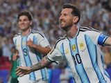 Lionel Messi celebra uno de sus tres goles en el Argentina vs Argelia de la Copa del Mundo 2026