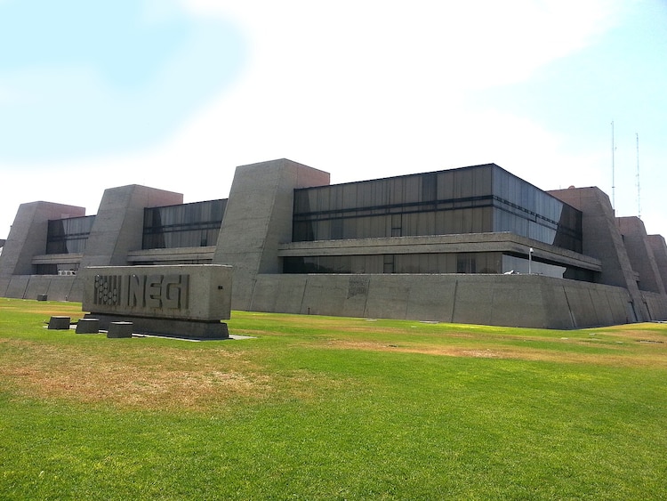 El edificio sede del INEGI, en Aguascalientes.