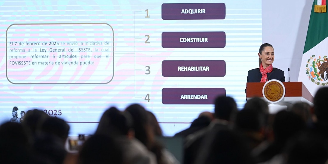 La Presidenta de México en Palacio Nacional.