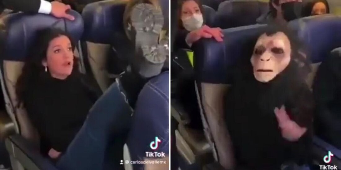 La pasajera fue bautizada como Lady Chango tras no tomar con seriedad las advertencias de ponerse cubrebocas al interior del avión.