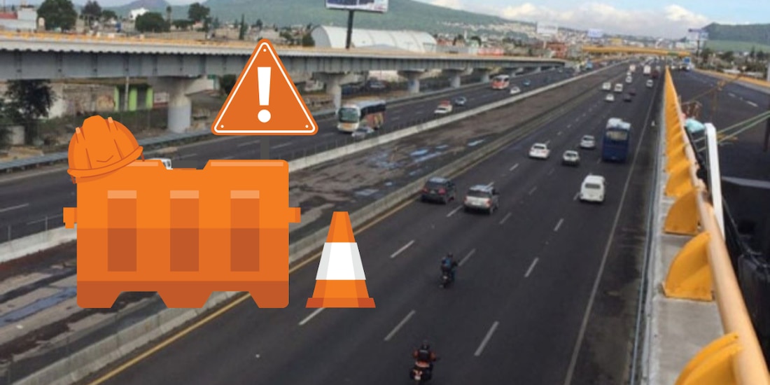 México-Puebla: anuncian cierres temporales desde el 30 de marzo en el km 20