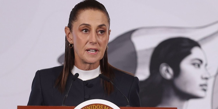 La mandataria Claudia Sheinbaum en conferencia presidencial