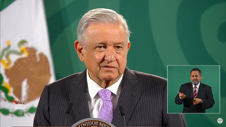 AMLO en su conferencia de este jueves 22 de julio.