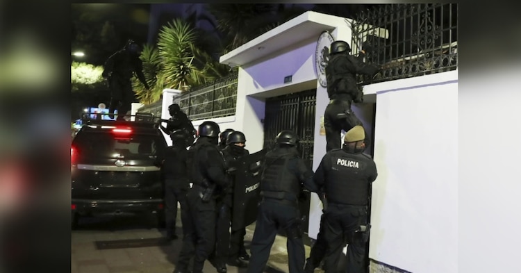 Irrupción en Embajada de México en Ecuador, en abril de 2024.