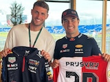 Santiago Giménez visitó a Checo Pérez en la previa del Gran Premio de Países Bajos de F1.