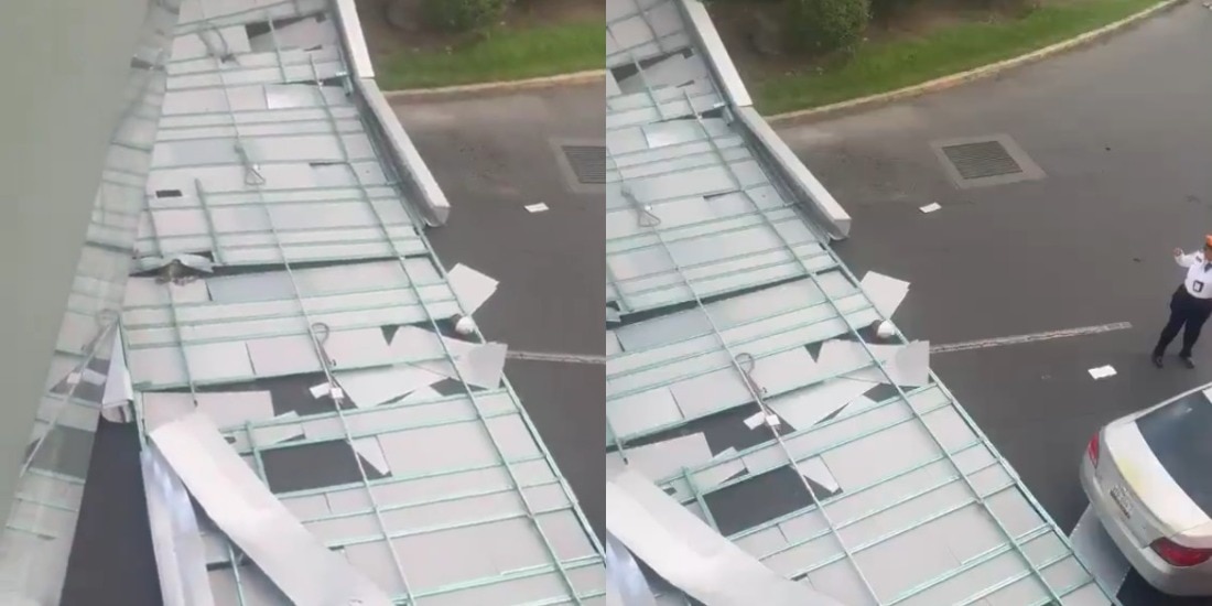 Cae techumbre de puente peatonal de la Terminal 1 del AICM.