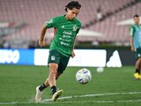 Diego Lainez, durante un entrenamiento de la Selección Mexicana de Futbol.