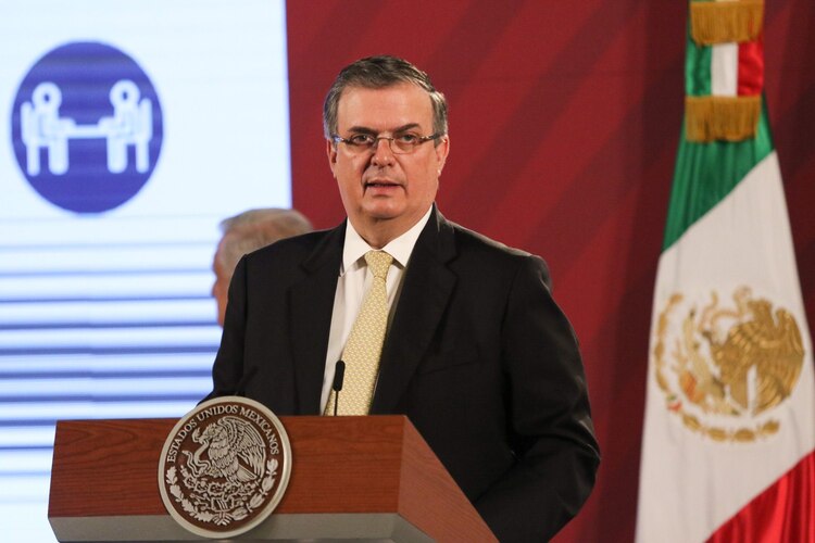 El secretario de Relaciones Exteriores, Marcelo Ebrard, el 8 de junio de 2020.