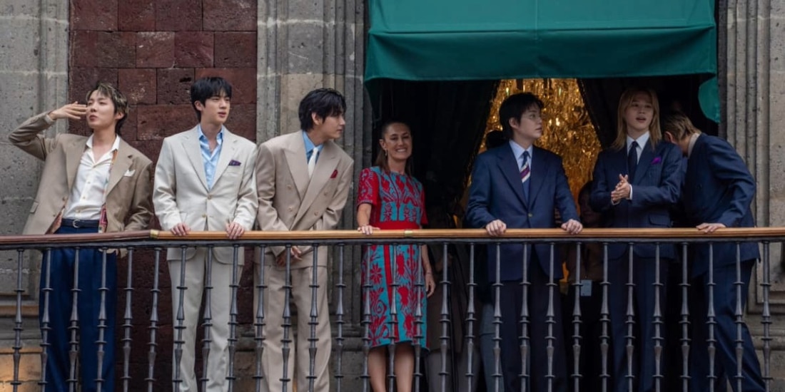 BTS saluda a sus fans en Palacio Nacional