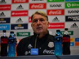 Gerardo "Tata" Martino durante una conferencia de prensa de la Selección Mexicana.