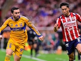 Una acción del Chivas vs Tigres, cuartos de final de vuelta del Torneo Clausura 2026 de la Liga MX