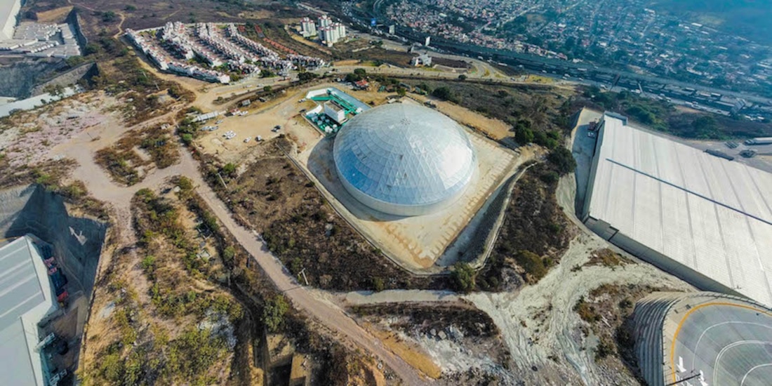En la imagen panorámica, el depósito ubicado en Cuautitlán Izcalli.