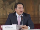 Mario Delgado, titular de la SEP, en conferencia.