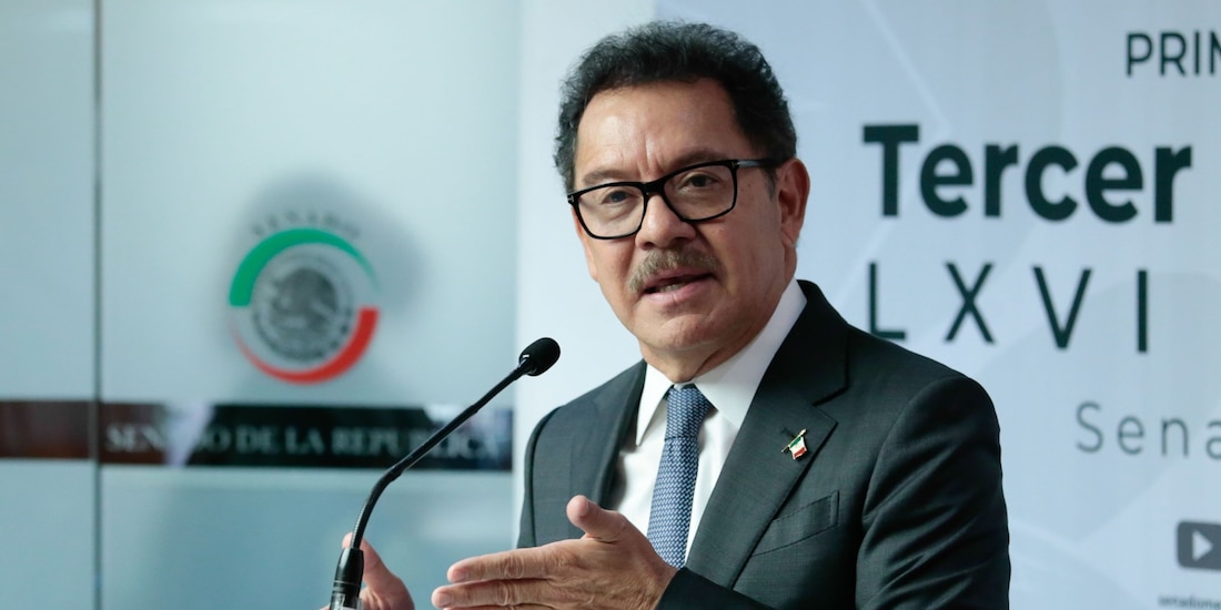 El coordinador de Morena en el Senado de la República, Ignacio Mier Velazco, en una fotografía ilustrativa.