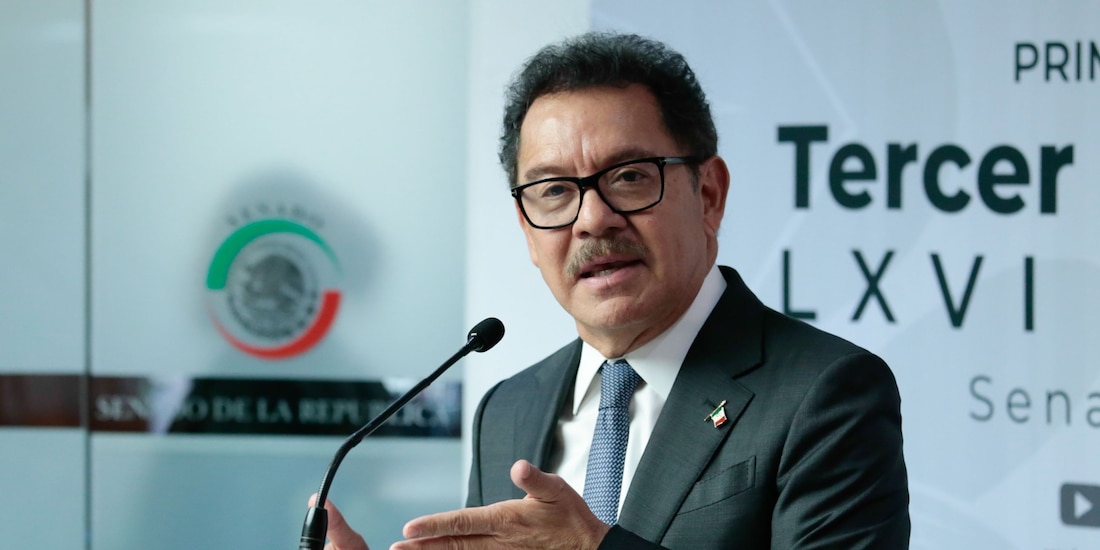 El coordinador de Morena en el Senado de la República, Ignacio Mier Velazco, en una fotografía ilustrativa.