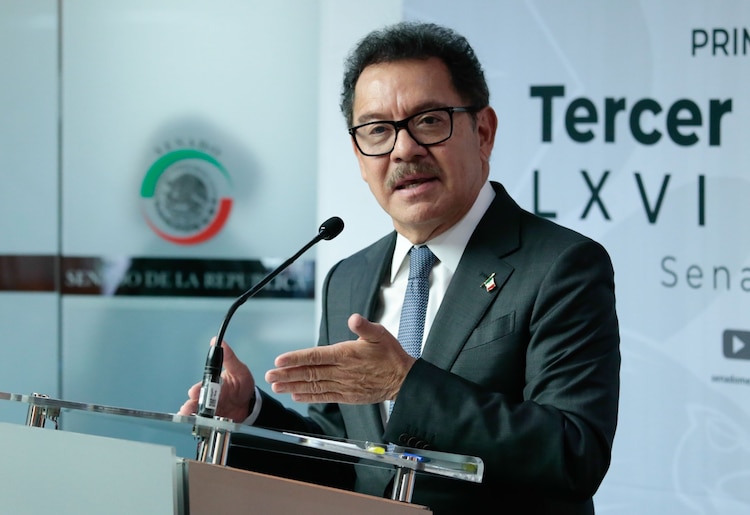 El coordinador de Morena en el Senado de la República, Ignacio Mier Velazco, en una fotografía ilustrativa.