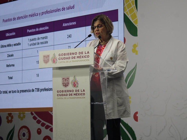 La secretaria de Salud de la Ciudad de México, Nadine Gasman Zylbermann, el 6 de julio de 2026.