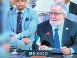 El representante permanente de México ante la organización, Alejandro Encinas, ayer, durante su participación.