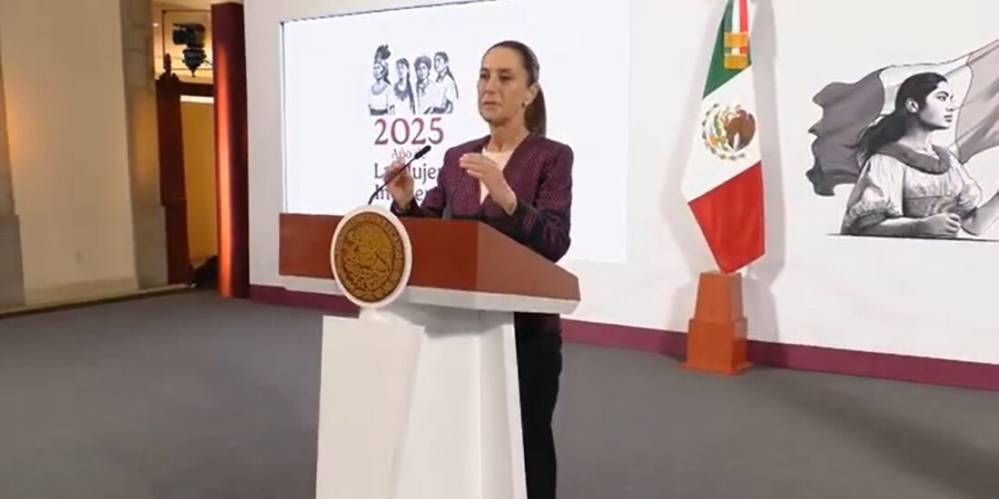 Claudia Sheinbaum, Presidenta de México, este viernes 2 de mayo en Palacio Nacional.
