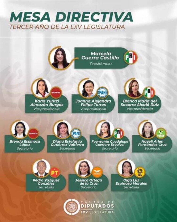 Marcela Guerra, la nueva presidenta de la Cámara de Diputados.