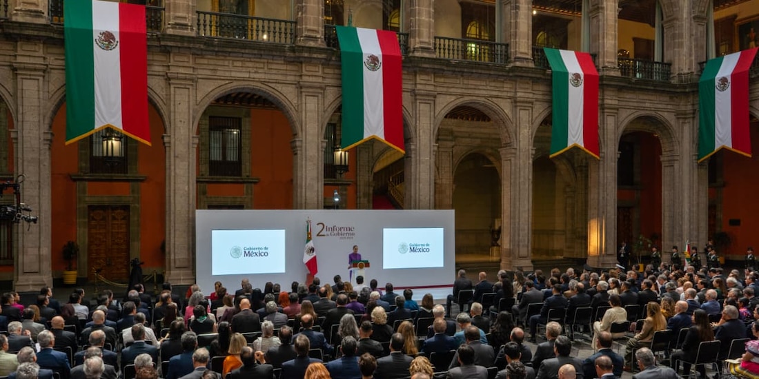 La presidenta Claudia Sheinbaum presentó su Segundo Informe de Gobierno desde Palacio Nacional.
