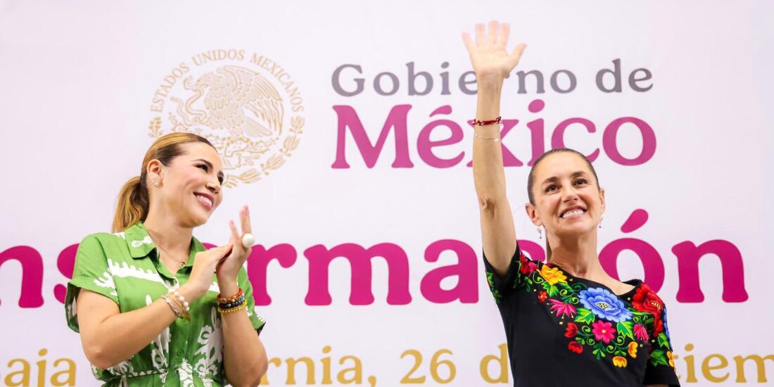 La presidenta informó además sobre obras en salud, carreteras y beneficios sociales para la población bajacaliforniana