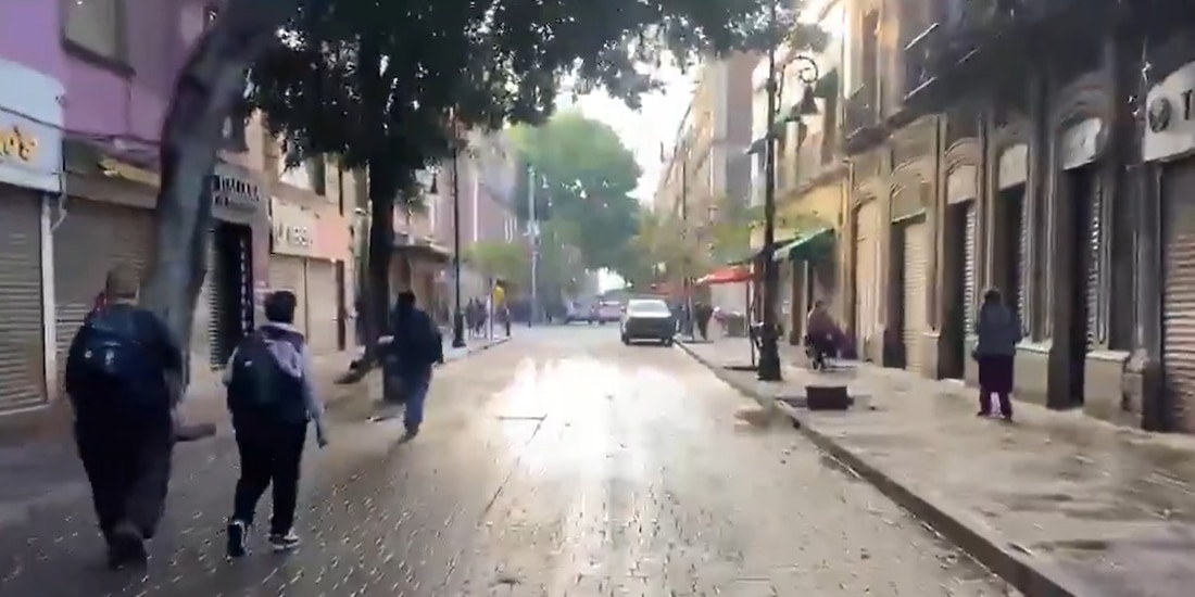 Calles del Centro Histórico, en CDMX, la mañana de este viernes.