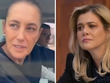Presidenta Claudia Sheinbaum (izq.) dio más detalles de su reunión privada con Maru Campos (der.).