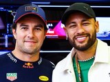 Checo Pérez y Neymar en el Gran Premio de Bahréin de F1