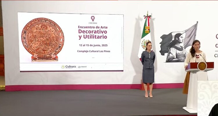 Marina Núñez Bespalova, subsecretaria de Desarrollo Cultural, en la Mañanera del Pueblo.