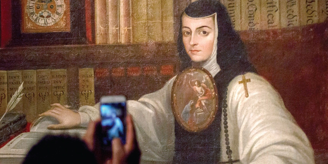 RETRATO Sor Juana Inés de la Cruz de Miguel Cabrera, en Monterrey, foto de archivo