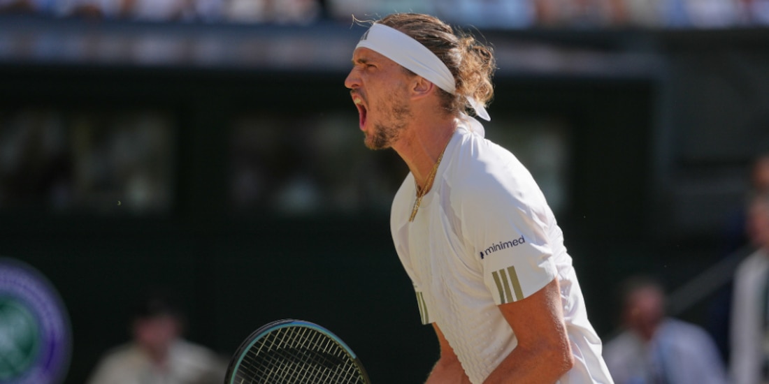 Alexander Zverev celebra en la Cancha Central de Wimbledon.