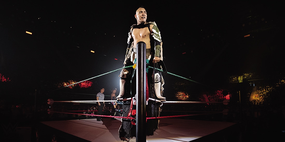 El luchador poblano en uno
de los eventos a
inicios de año.