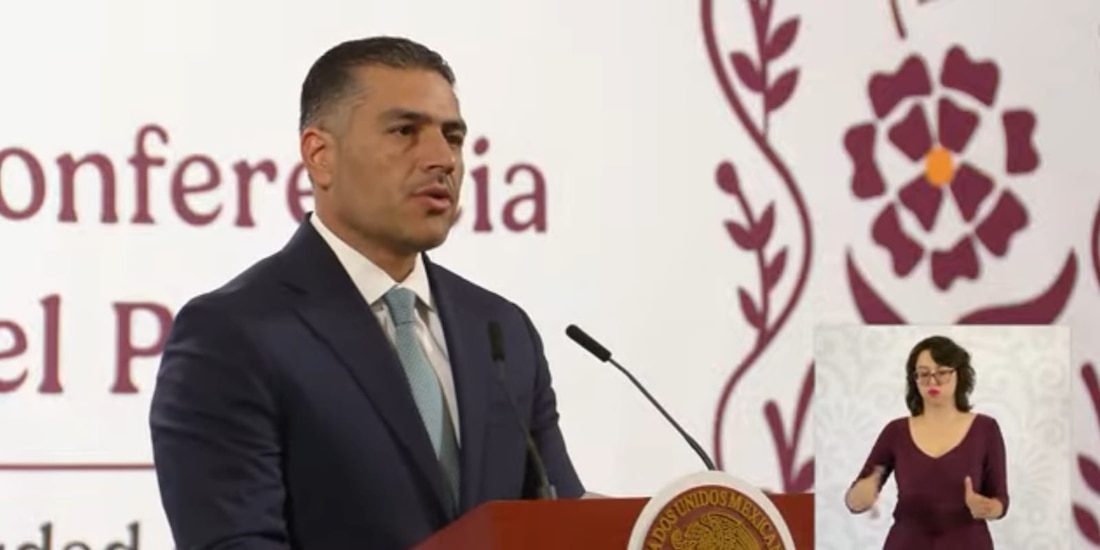 El titular de SSPC en conferencia en CDMX.