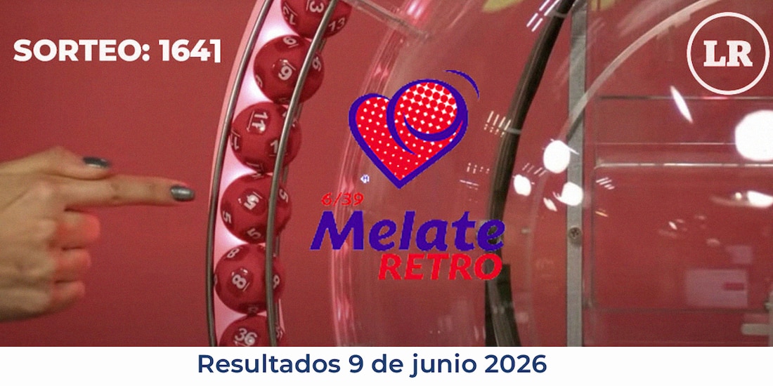 Resultados del Melate Retro en su sorteo 1641, celebrado este 9 de junio del 2026.